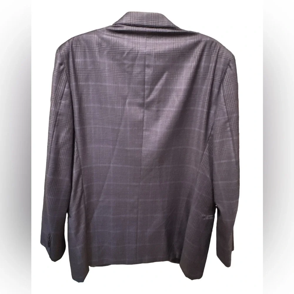 TRUSSINI made In Italy Super 130’s Wool Check Print Jacket Size 42R (52 Italian)